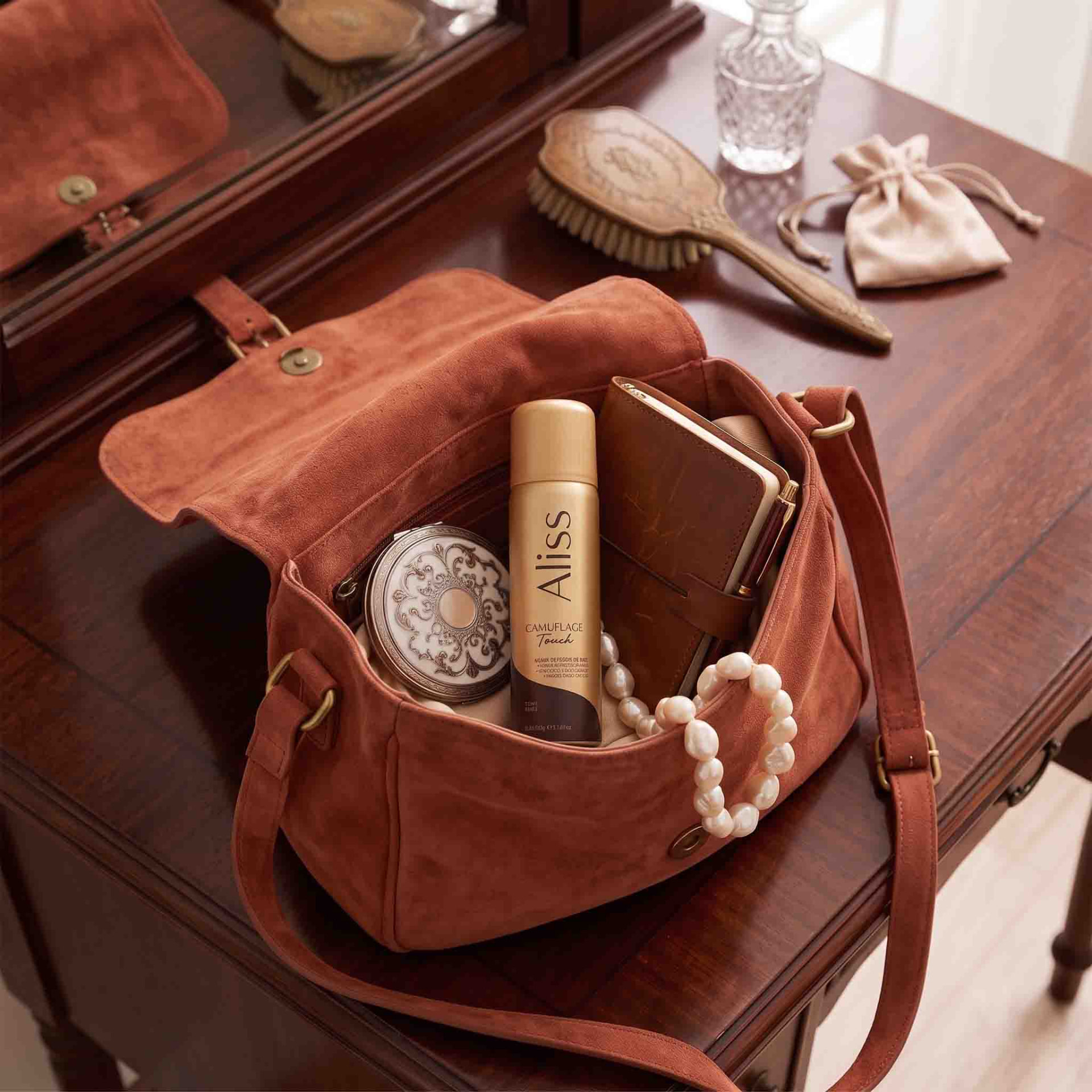 Camuflage Touch Aliss dentro da bolsa
